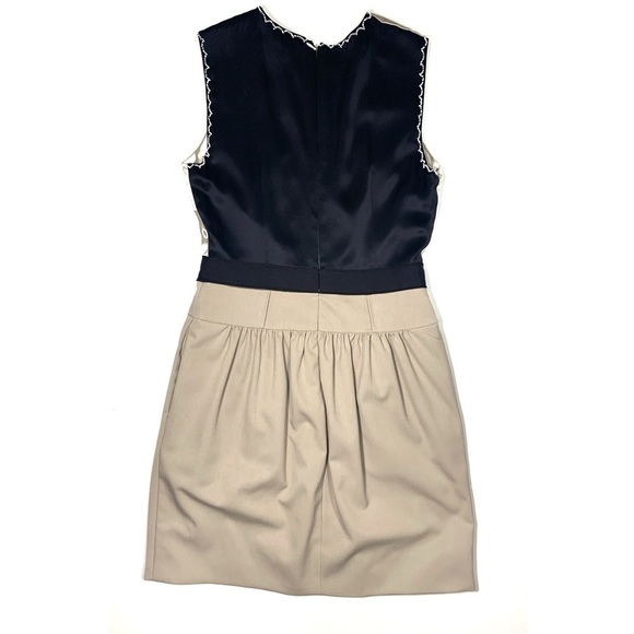 BCBGMaxAzria Cocktail Dress Taupe and Navy - Picture 4 of 7